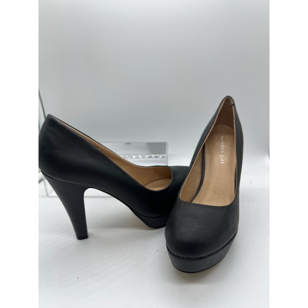 8.5 Black Madden Girl Women's Cleary 1” Platform Pump 4” Heel Dressy